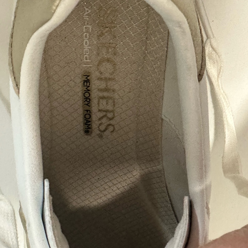 Skechers Womens Court Classics Eden LX-Beaming Glory White/Gold Shoe Size 8 - Picture 6 of 11